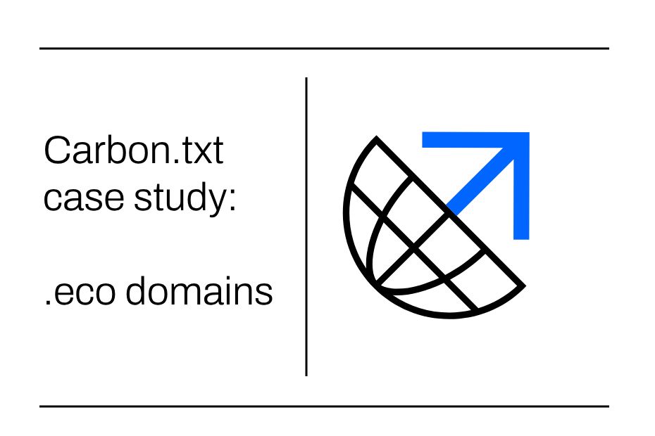 Cover image with text ‘Carbon.txt case study: .eco domains’
