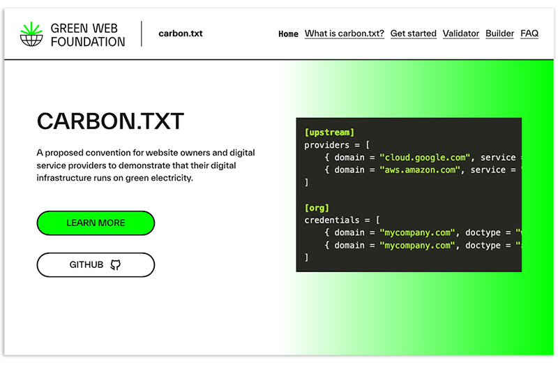 Carbon.txt homepage screenshot