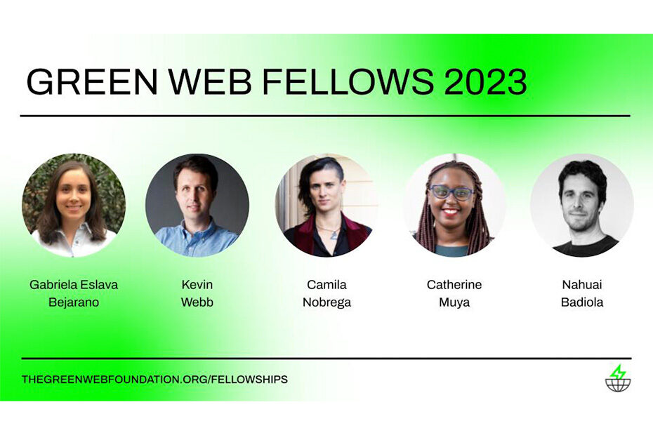 Green Web Foundation fellows 2023: Gabriela Eslava Bejarano, Kevin Webb, Camila Nobrega, Catherine Muya, Nahuai Badiola