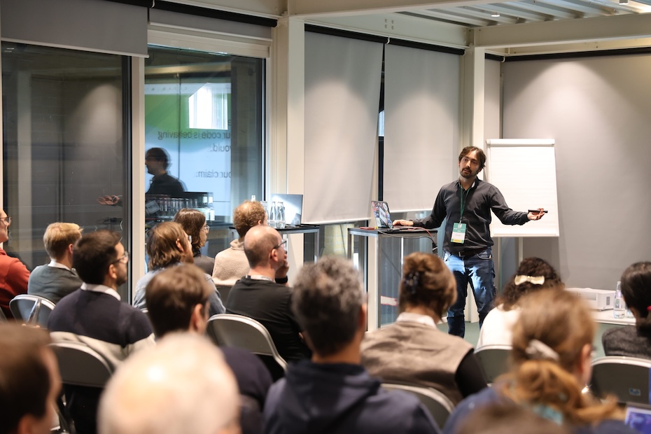 Chris Adams presenting at EcoCompute