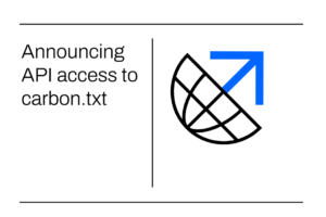 Annoucing API access to carbon.txt