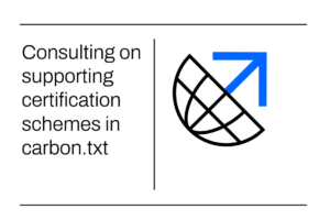 Consulting on supporting certification schemes in carbon.txt