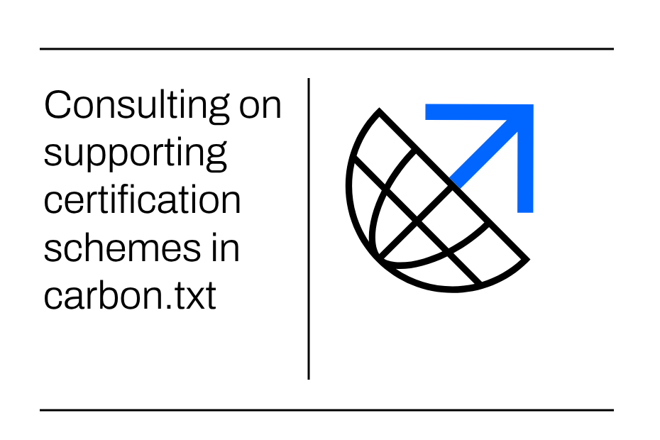 Consulting on supporting certification schemes in carbon.txt