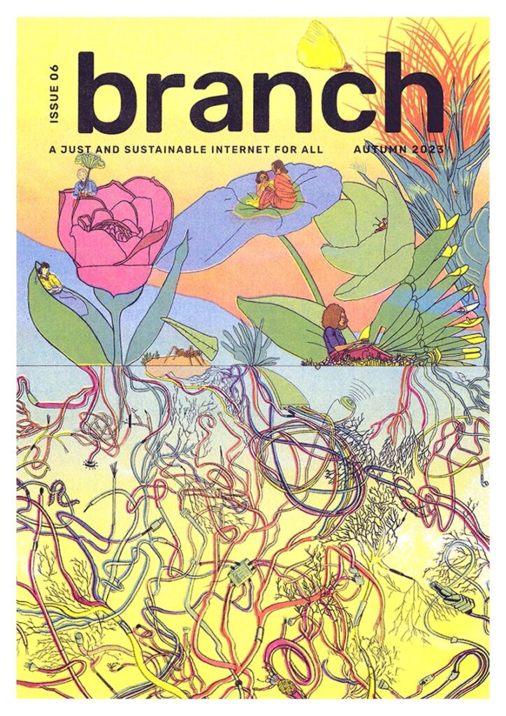 Branch Issue 6: Green Screen. Cover Illustration by La Bruja RISO (CC BY-NC 4.0)