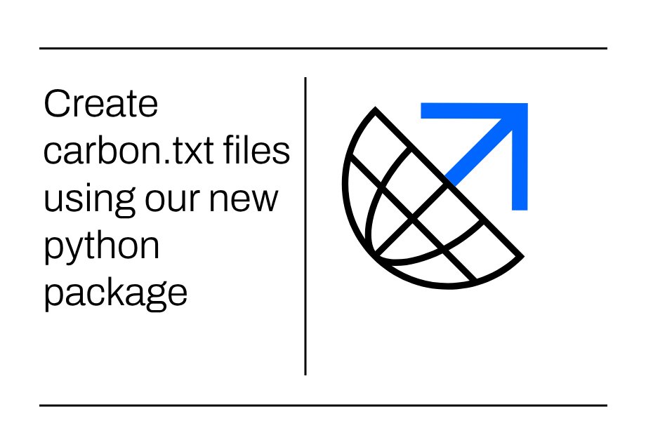 Create carbon.txt files using our new python package