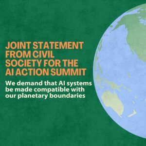 joint statement from civil society for AI Action Summit