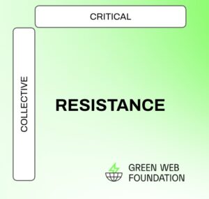 Resistance quadrant, with 'critical' on the top and 'collective' on the left