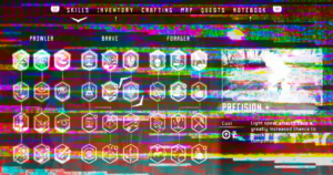 glitched out skill tree from Horizon Zero Dawn