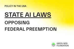 US Policy: State AI Law -- Opposing Federal Preemption
